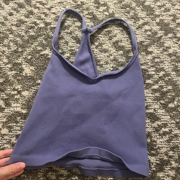 Free People Movement Purple Ribbed Racerback Tank - Picture 3 of 5